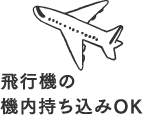 飛行機の機内持ち込みOK